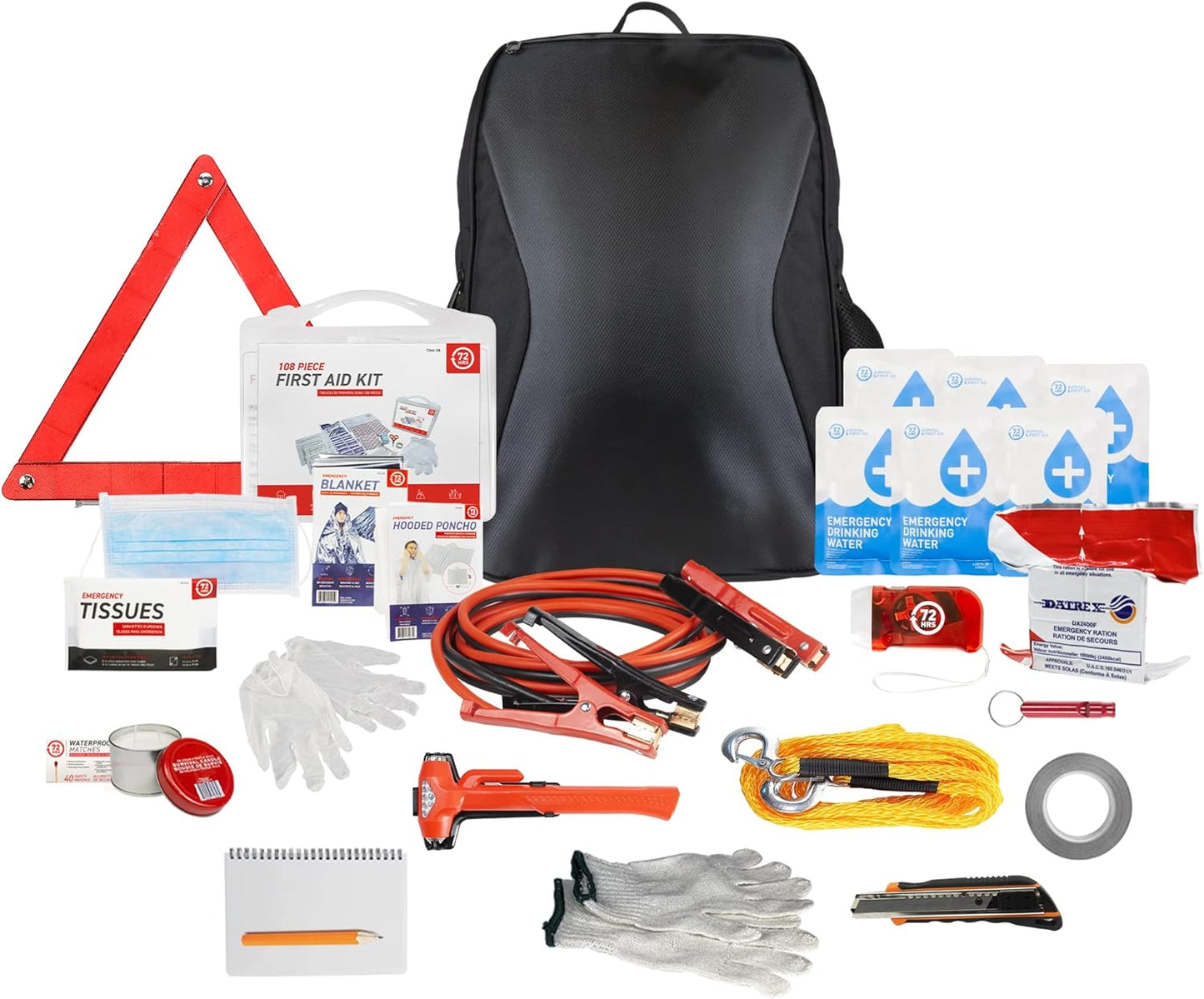 72 HRS Essential Backpack Car Kit (Black)