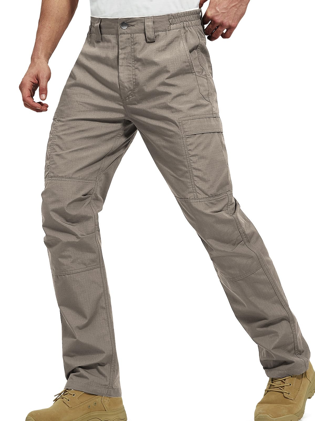 FREE SOLDIER Men's Cargo Pants Water Resistant Ripstop Tactical Pants for Men Work Pants Lightweight Outdoor Hiking Pants Men