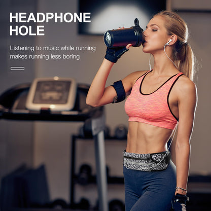 Jueachy Running Belts for Women Waterproof Fanny Pack Running Waist Pouch Phone holder Adjustable Sports Money Belt with Headphone Port