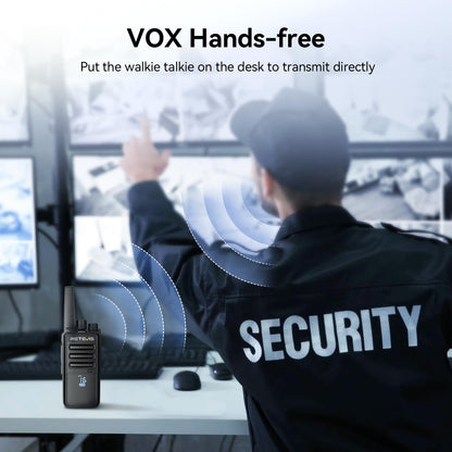 Retevis RT68 Two-Way Radios Long Range, Walkie Talkies for Adults, 2 Way Radio with Earpiece, Walkie Talkie Rechargeable with Charging Base, for Manufacturing Restaurant Business School(10 Pack)