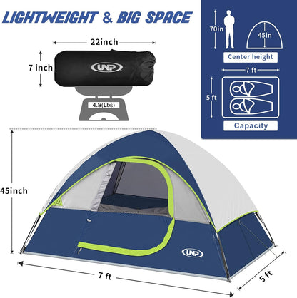 UNP Camping Shower Tent and 2 Person Camping Tent for Hiking Outdoor Fishing Portable
