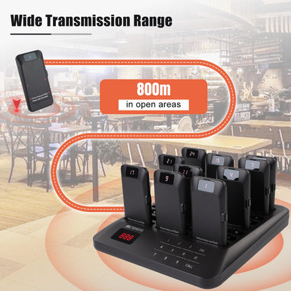 Retekess TD157 Restaurant Pager System, Pagers for Restaurants,984ft Long Range, 16 Pagers and Beepers for Food Truck, Bars, Food Court, No Vibration Mode