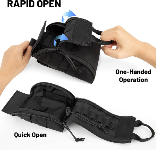 Tactical Medical Pouch Molle IFAK: First Aid Pouches Kit Empty-Small Tactical Duty Belt Medical Bag Rip Away