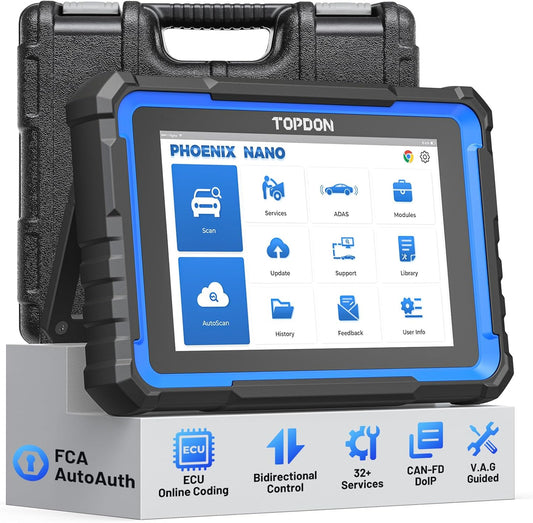 TOPDON Phoenix XLink 2025 New Gen Scan Tool, ECU Pr0gram ming/Online C0ding, Topology Mapping/New CAN Bus/DoIP, Bidirectional Scanner, 41+ Service, V.A.G Guided, Diagnostic Tool for All Vehicles