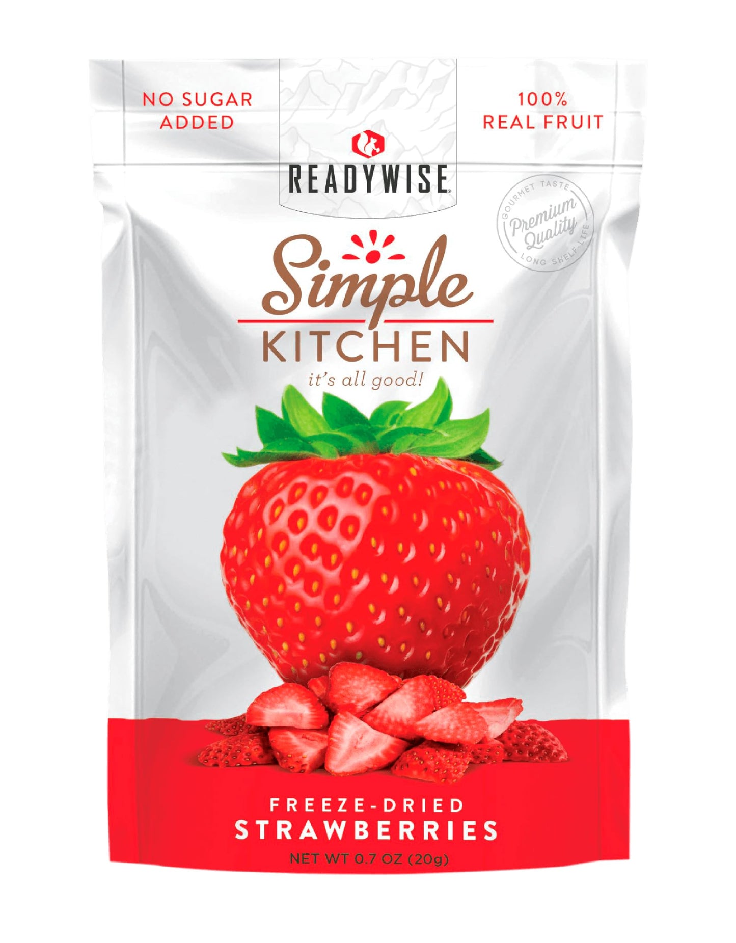 READYWISE - Simple Kitchen, Freeze-Dried Peaches, 1.16 oz, Pack of 6, Vegetarian, Gluten Free, Snacks, Peaches, Dried Fruit, Pre Workout, Healthy Snacks, Camping, Backpacking, Survival Food