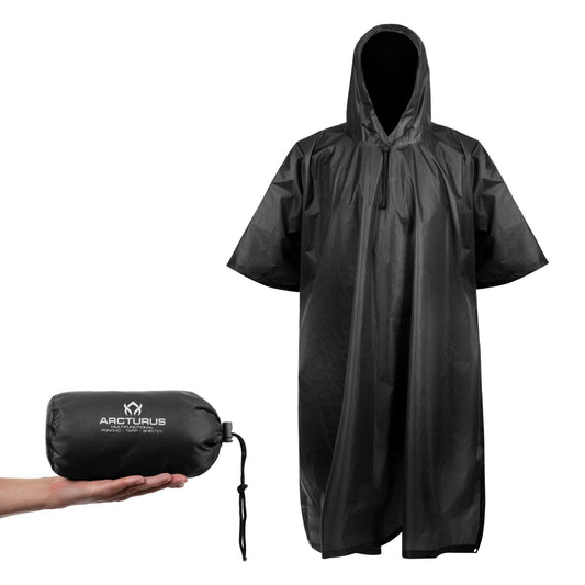 Arcturus Rain Ponchos | Adjustable Hood | Waterproof Ripstop Nylon | Great for Hunting, Fishing & Camping