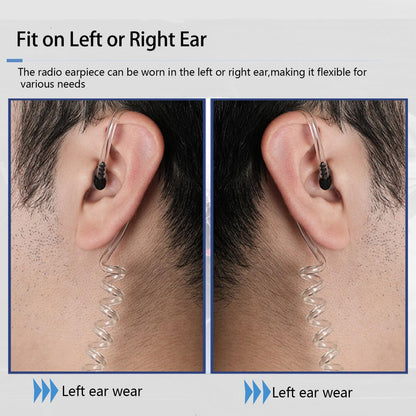 Case of 10, Retevis Walkie Talkies Earpiece with Mic 2 Pin Acoustic Tube Headset, for RT22 RT21 RT68 H777, Compatible with Pxton Baofeng BF-888S BF-T26 Kenwood walkie talkie, Two Way Radio Earpiece