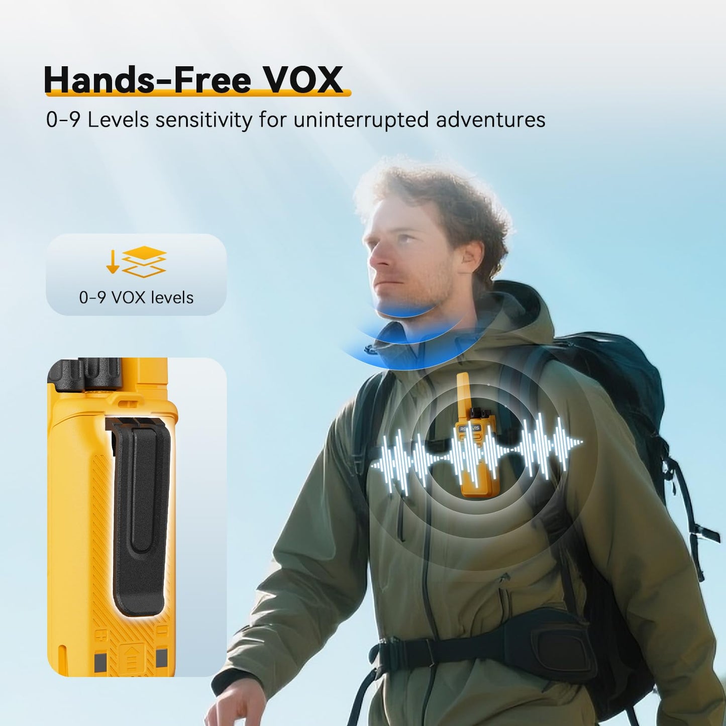 Retevis RT68 Walkie Talkies Rechargeable,Portable FRS Two-Way Radios for Adults,Heavy Duty 2 Way Radios Long Range,USB Charging Base,License Free Walkie Talkie for Road Trip Gifts Camping (2 Pack)