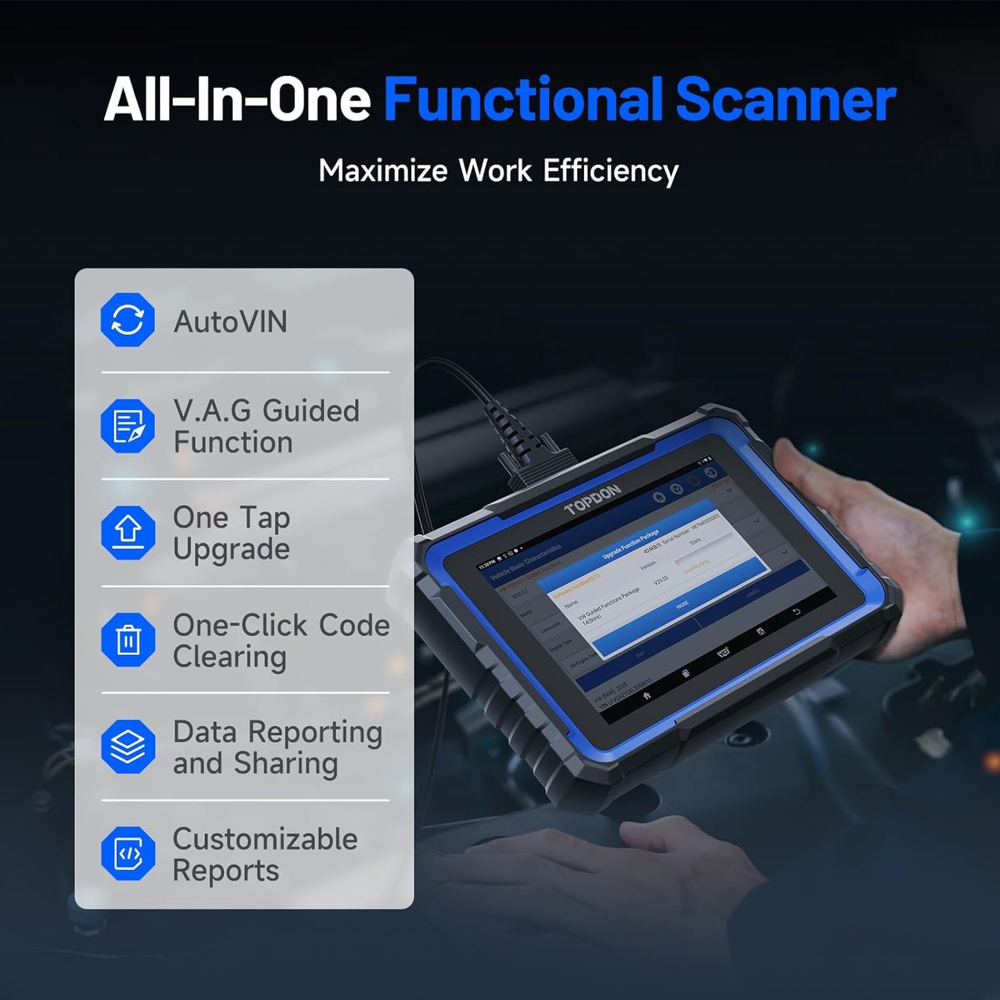 TOPDON Phoenix XLink 2025 New Gen Scan Tool, ECU Pr0gram ming/Online C0ding, Topology Mapping/New CAN Bus/DoIP, Bidirectional Scanner, 41+ Service, V.A.G Guided, Diagnostic Tool for All Vehicles