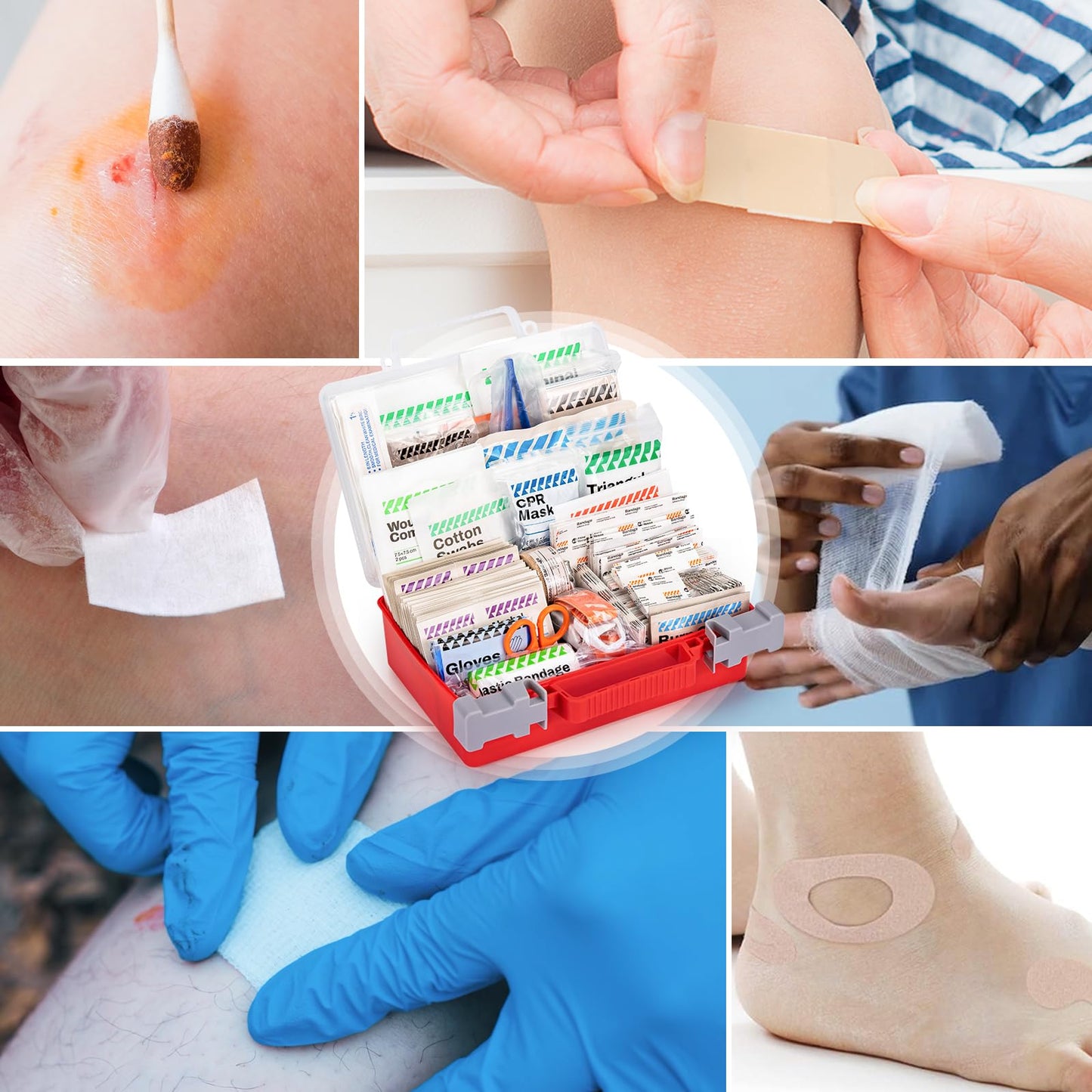 RHINO RESCUE 371 Pieces OSHA All-Purpose First Aid Kit, Home & Office Professional Medical Supplies, Ideal for Emergency, School, Business