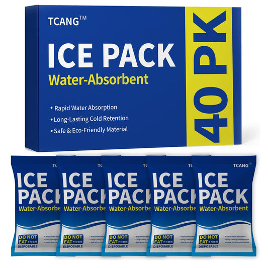 Disposable Dry Ice Packs for Shipping Non-Stick for Food, Double-Sided Absorption Leak-Proof Cold Packs for Cooler, Camping, Beach Bags, Picnics,Outdoor Events, Takeout Delivery