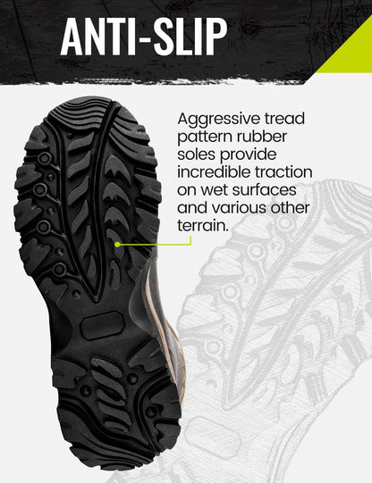 TIDEWE Hunting Boot for Men, Insulated Waterproof Sturdy 16" Men's Hunting Boot, 6mm Neoprene and Rubber Outdoor Boot (400g Insulated & Standard)