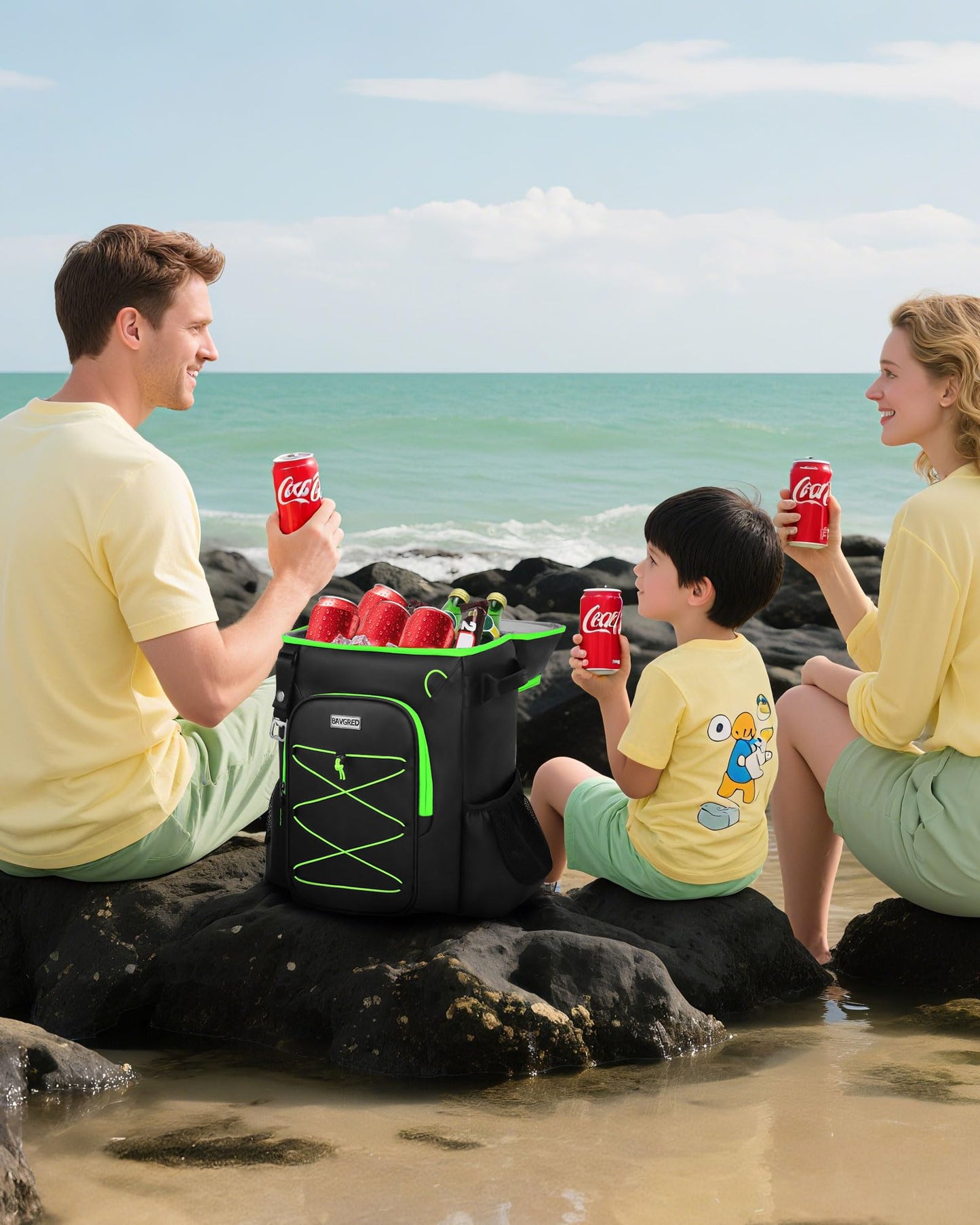 BAVGRED Cooler Backpack Insulated Leak Proof 30 Cans for Men Women,Waterproof Soft Cooler Bag，Lightweight Ice Chest Lunch Backpack for Beach Camping Picnic Travel Worksite Fishing