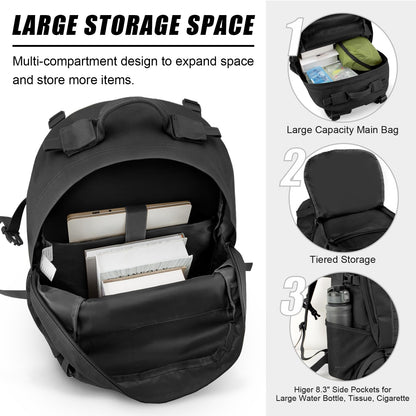 Jueachy Tactical Backpack for Men Hiking Day Pack Molle Military Rucksack Waterproof 30L EDC Bag with USA Flag Patch