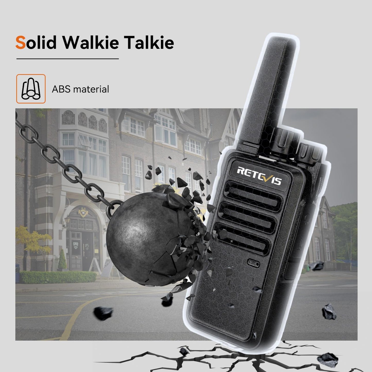 Retevis RT68 2 Way Radio, Long Range Walkie Talkies for Adults (10 Pack) with 10 Multi Way Charger, Easier Securer Charging, 1200mAh, Compact Handheld Two Way Radios Rechargeable for Industry
