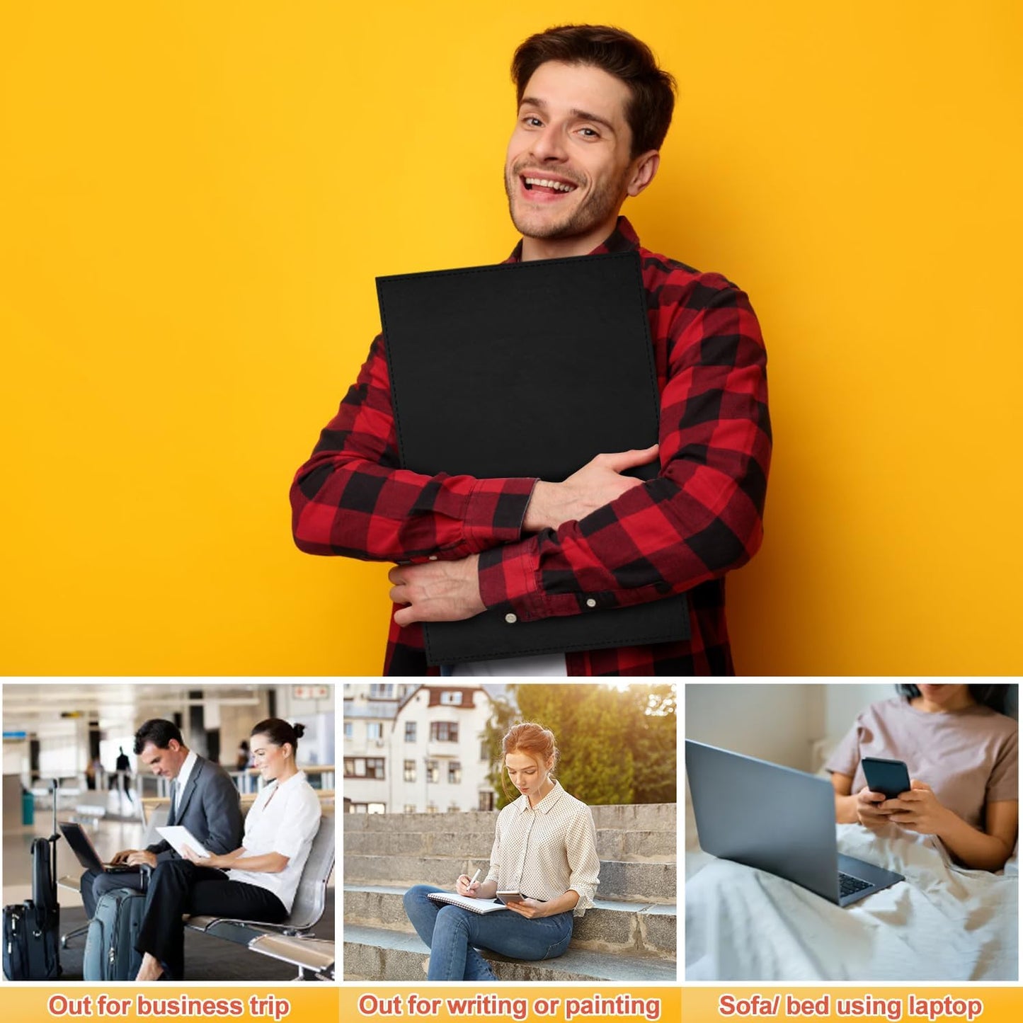 EMF Radiation Shielding Laptop Pad - 12x16 Inch Heat Blocking Mat, Anti-Radiation & Heat Protection for Laptop, Notebook, Tablet Use on Lap, Office, Travel