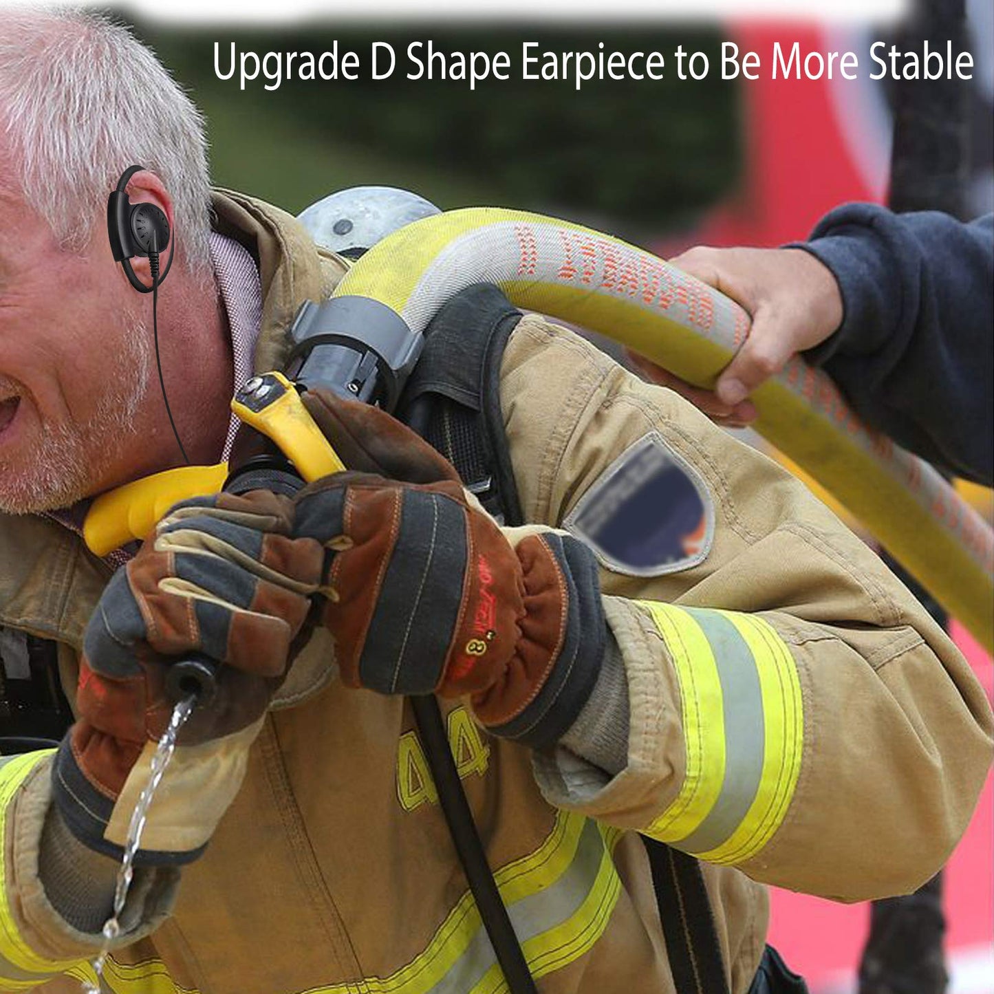 Retevis Case of 10, Two Way Radio Earpiece with Mic Single Wire Earhook Headset for RT22 RT21 RT68 RT68H H777 H777H RT86A RT86S, Compatible with Pxton Baofeng BF-888S BF-T26 Kenwood Walkie Talkies