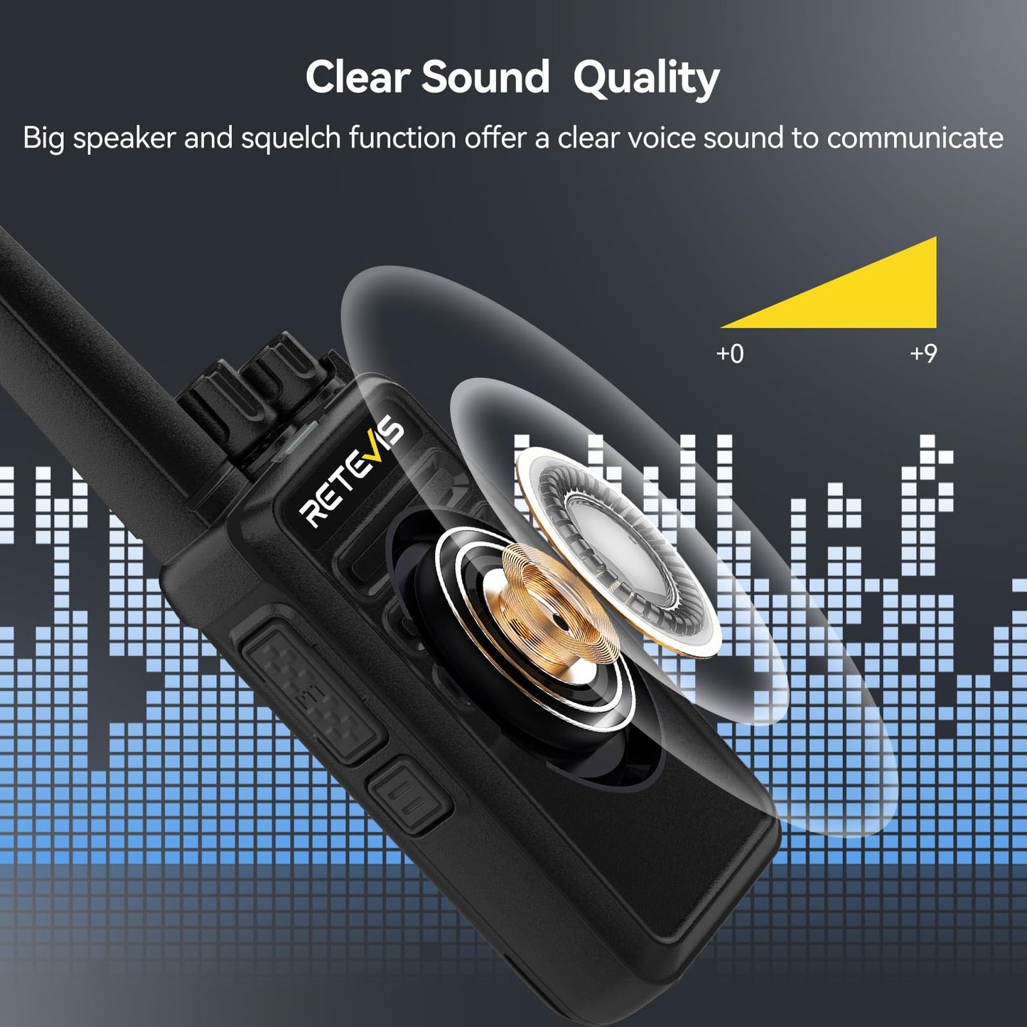 Retevis RT68 Two-Way Radios Long Range, Walkie Talkies for Adults, 2 Way Radio with Earpiece, Walkie Talkie Rechargeable with Charging Base, for Manufacturing Restaurant Business School(10 Pack)