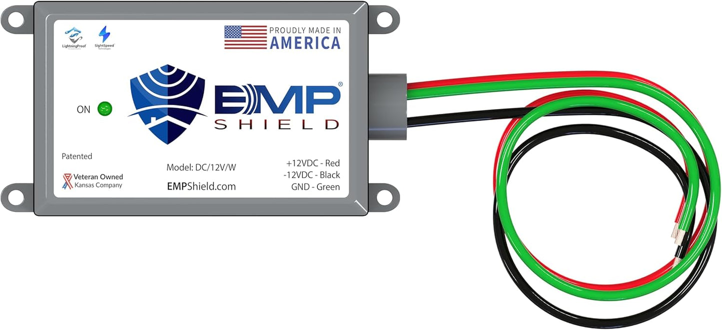 EMP Shield – Vehicle EMP Protection 12 Volt DC for Car and Truck (DC-12V-WV) Lightning, Solar Flare, and Surge Protection