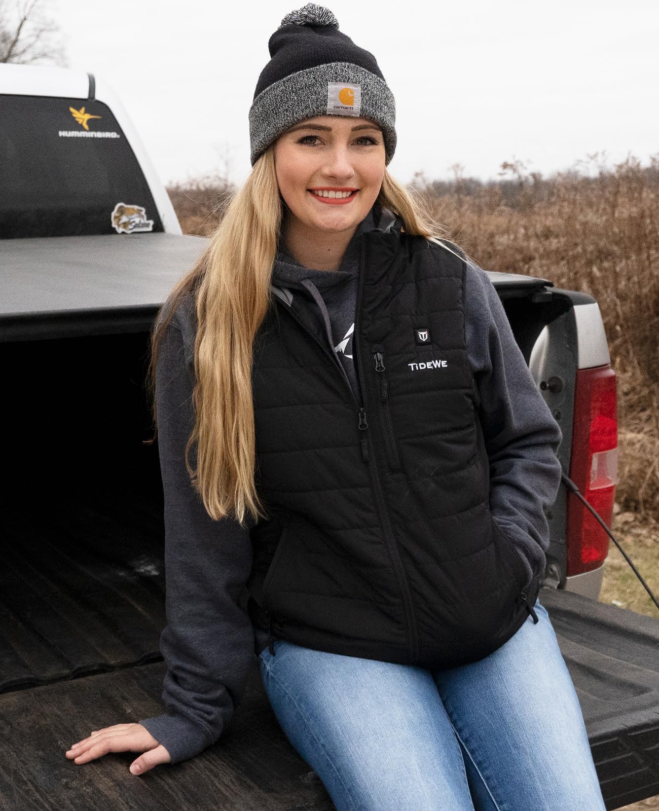 TIDEWE Women’s Lightweight Heated Vest with Battery Pack for Hunting/Hiking