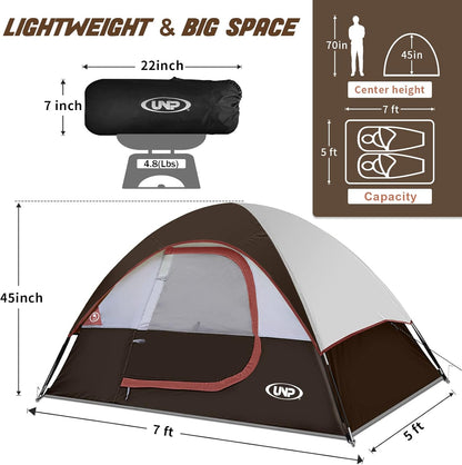 UNP Camping Shower Tent and 2 Person Camping Tent for Hiking Outdoor Fishing Portable