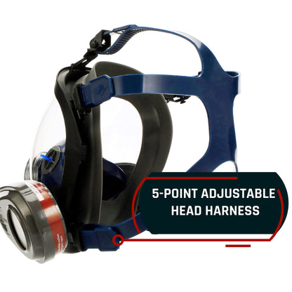 Parcil Distribution Gas Mask Survival Nuclear and Chemical Full Face Respirator - Organic Vapor & Particulate - CE Tested