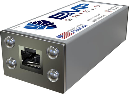EMP Shield Ethernet Protection from Electromagnetic Pulse (EMP), Coronal Mass Ejection (CME), Solar Flare, & Lightning - Internet Surge Protector for laptops, WiFi Routers, Modems, & Desktop Computers