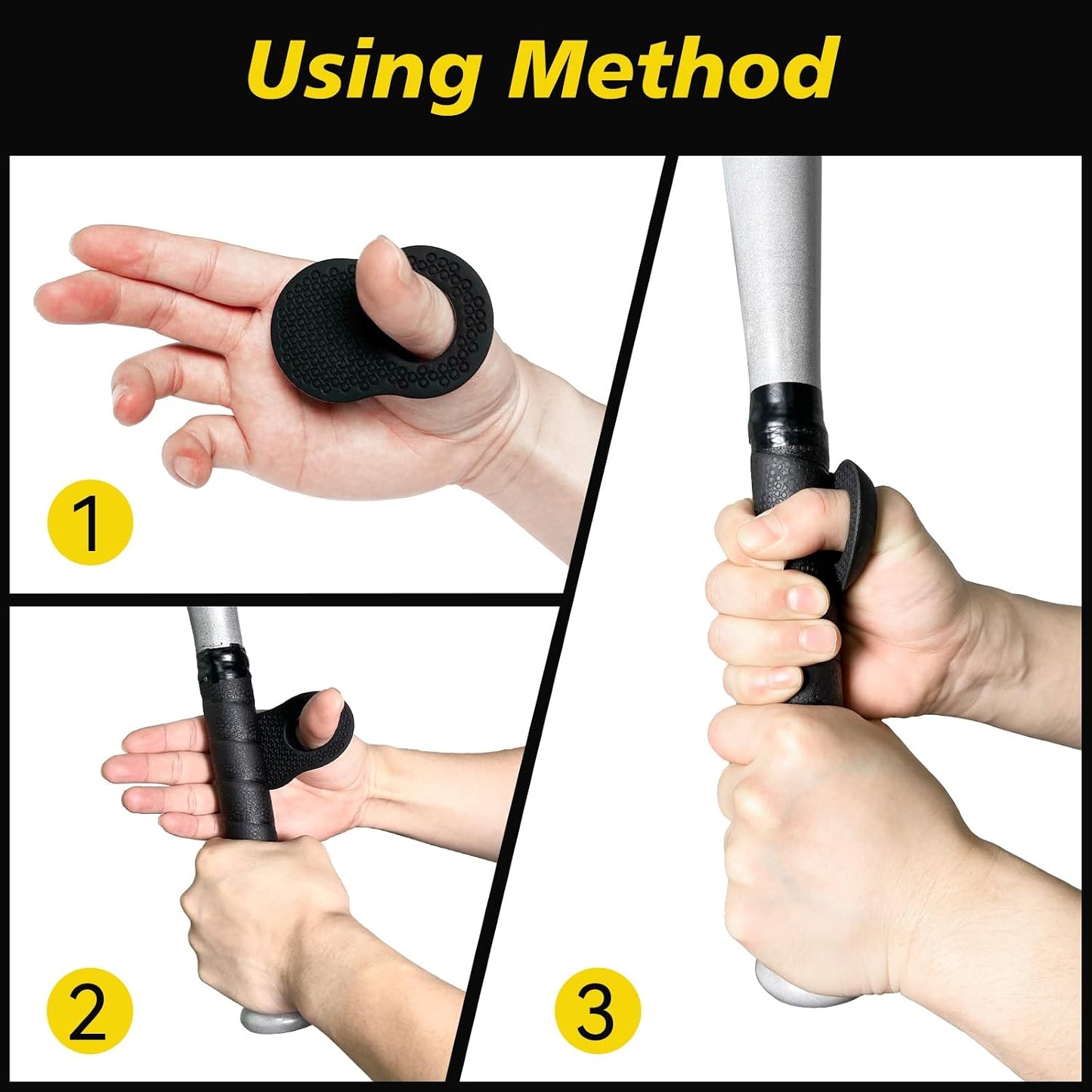 2 Pack Batter's Baseball Thumb Guard for Pro Batters, Hitter Training Aid, Thumb Guard Baseball & Softball Baseball Batting Grip Baseball Accessories Baseball Training Equipment Reduce Bat Sting-Black