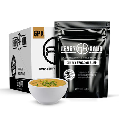 Ready Hour Homestyle Potato Soup Case Pack – 24 Servings (6 Pouches) – Freeze-Dried Soup, Emergency Survival Food, Long-Term Storage, Dehydrated Bulk Meal, Prepper Pantry Essential