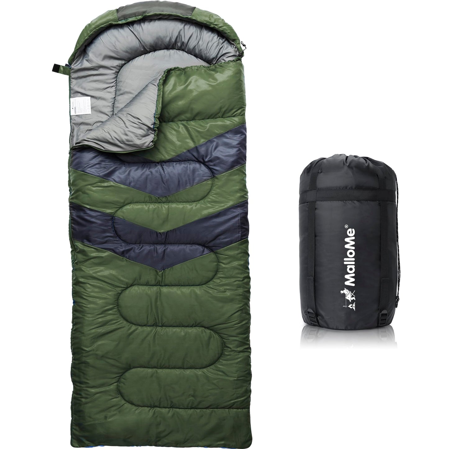 MalloMe Sleeping Bags for Adults Cold Weather & Warm - Backpacking Camping Sleeping Bag for Kids 10-12, Girls, Boys - Lightweight Compact Camping Essentials Gear Accessories Hiking Sleep Must Haves