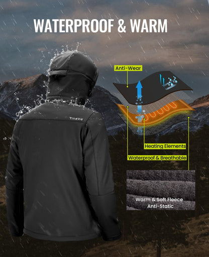 TIDEWE Heated Jacket for Women with Battery Pack (Black, Pink, Camo, Size S-XXL)