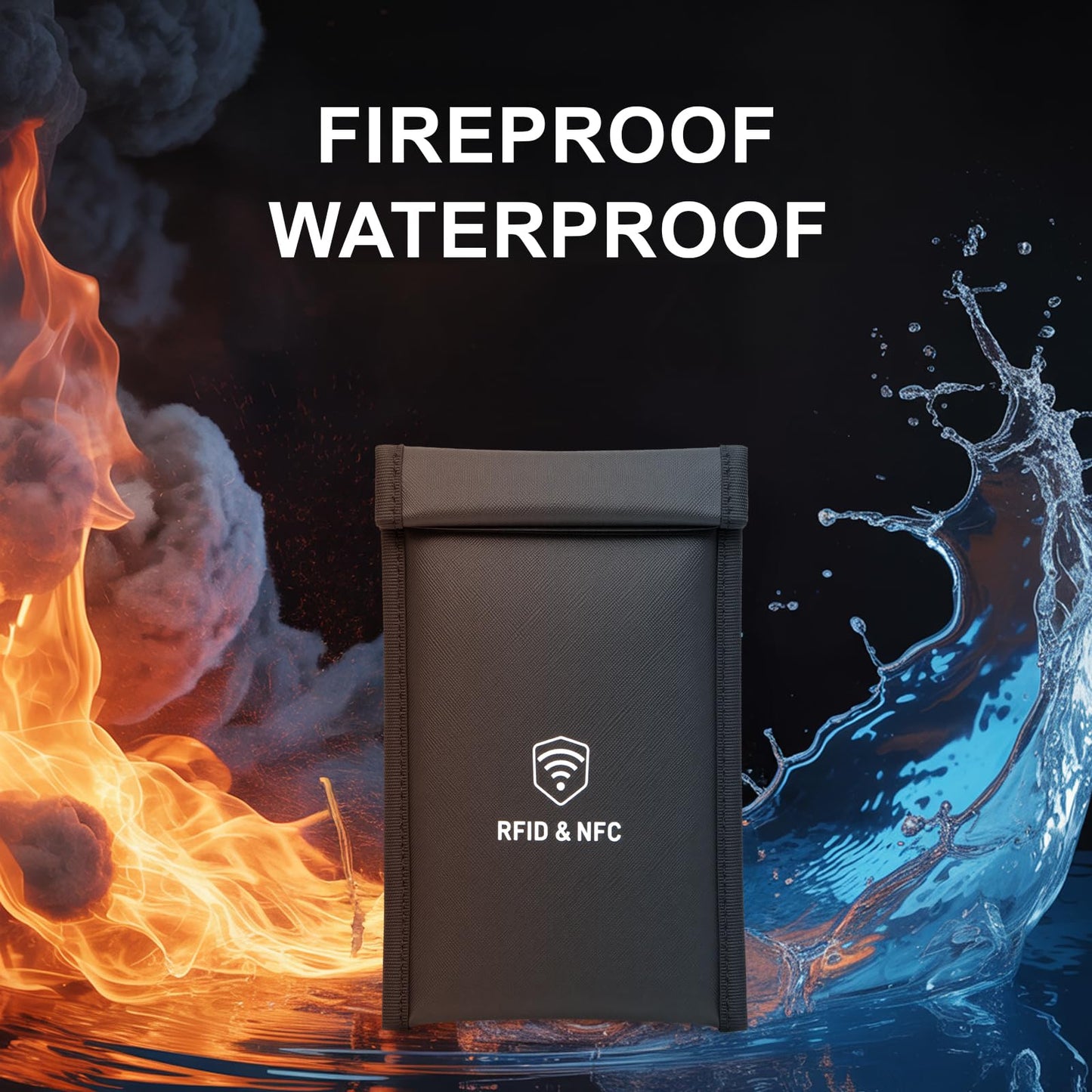 Military Grade Faraday Bags for Phones [5G/Bluetooth/WiFi/GPS] Signal Blocker, Fireproof Waterproof Anti-Scratch | Detachable Wrist Strap, RFID Blocking Anti-Tracking Pouch