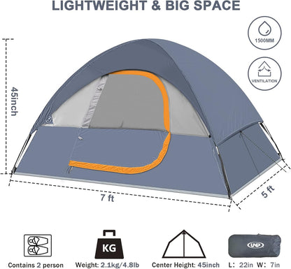 UNP Camping Shower Tent and 2 Person Camping Tent for Hiking Outdoor Fishing Portable