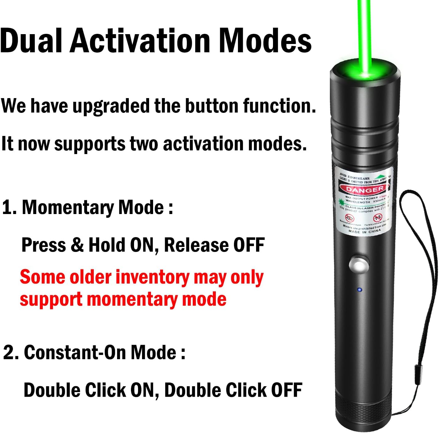 [2 Packs] Rechargeable Green Laser Pointer High Power Green Beam Laser Light Long Distance Range For TV/LED/LCD Screens Tactical Flashlights Presentation Office/Outdoors/Astronomic/Construction [001]