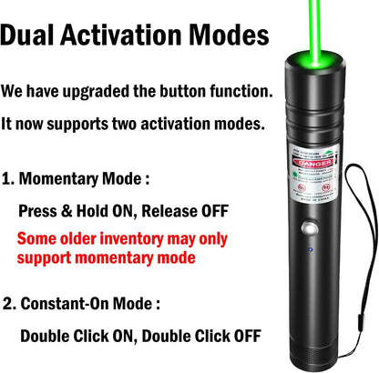 MIPREZT [2 Packs Green+Red] Rechargeable Laser Pointer High Power Green Red Beam Laser Light Long Distance Range for TV/LED/LCD Screens Tactical Flashlights Presentation Office/Outdoors/Astronomic