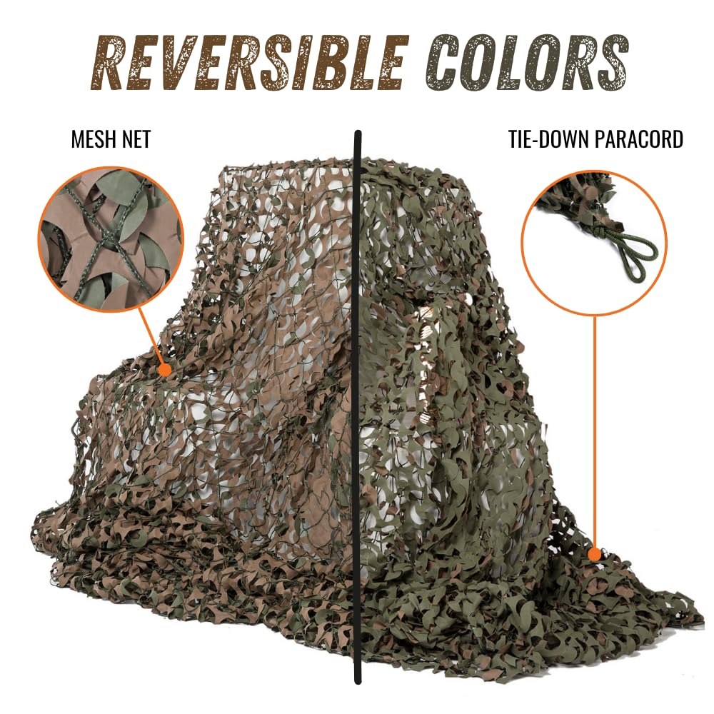 CamoSystems Reinforced Camouflage Netting | 3D Camo Nets, Waterproof & UV Protection, Silent Rip-Stop Fabric