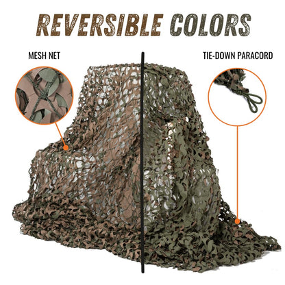 CamoSystems Reinforced Camouflage Netting | 3D Camo Nets, Waterproof & UV Protection, Silent Rip-Stop Fabric
