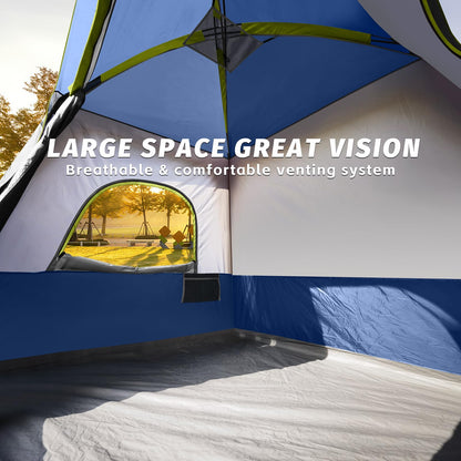 UNP 2/4/6/8 Person Tent, Portable Cabin Tent, Camping Tent 4-Person Easy Set Up, Waterproof with Top Rainfly for Outdoor Camping/Hiking | Easy Set Up, Waterproof, Top Rainfly