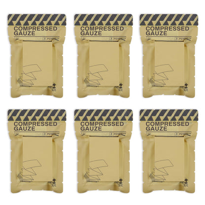 RHINO RESCUE Sterile Compressed Gauze for Emergency Wound Dressing, First Aid and Trauma Kit, 6 Pack