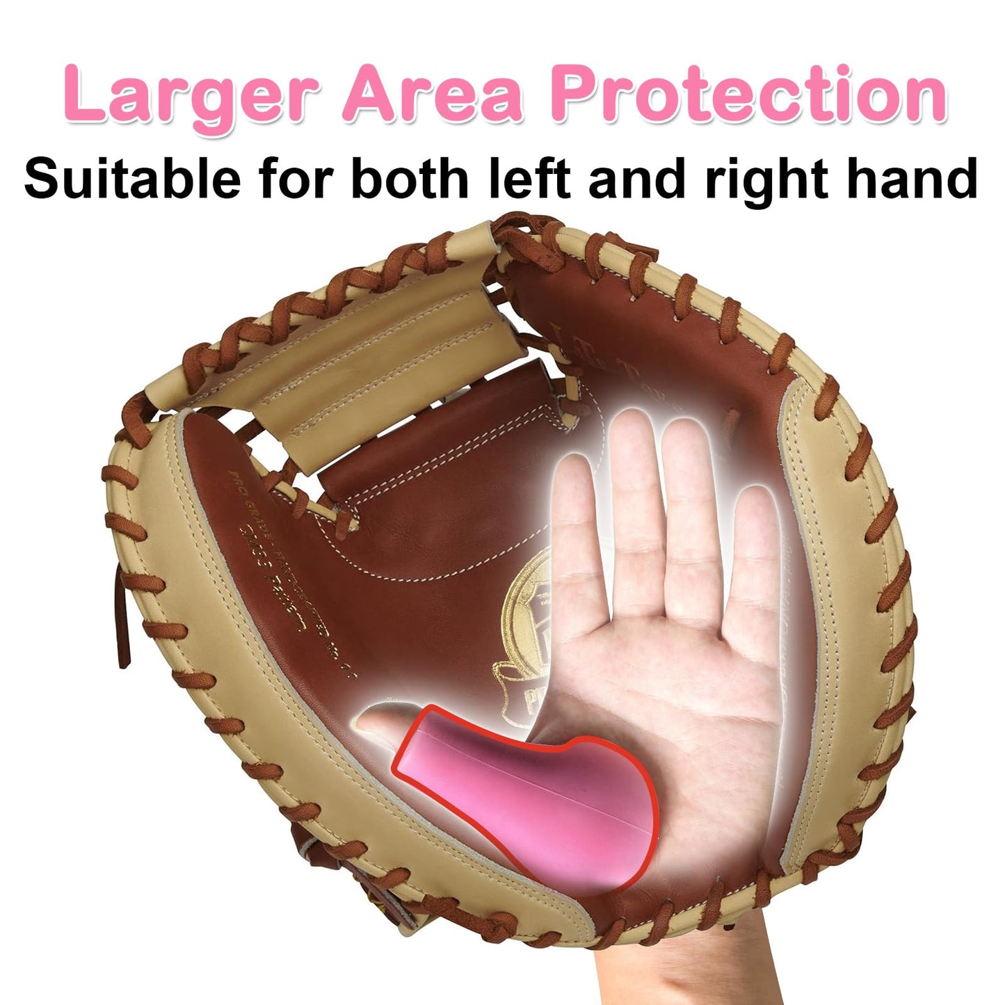 MIPREZT Catcher's Thumb Shield Baseball Thumb Guard 2 Size (Adult & Youth) Baseball & Softball Catchers Thumb Protector for Baseball Catcher Gear Training Aid Catcher Accessories Reduce Sting