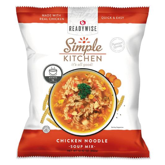 READYWISE - Simple Kitchen, Tomato Basil Soup, 17 Servings, MRE, Gluten Free, & Vegetarian, Food, Soup Mix, for Events, Hiking, Emergency Food Supply, Camping Essentials, or Daily Use, 1 Pack