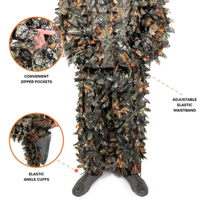 Arcturus 3D Leafy Ghillie Suit -1,000 Laser-Cut Leaves | Lightweight, Breathable Camouflage for Hunting, Paintball & Airsoft
