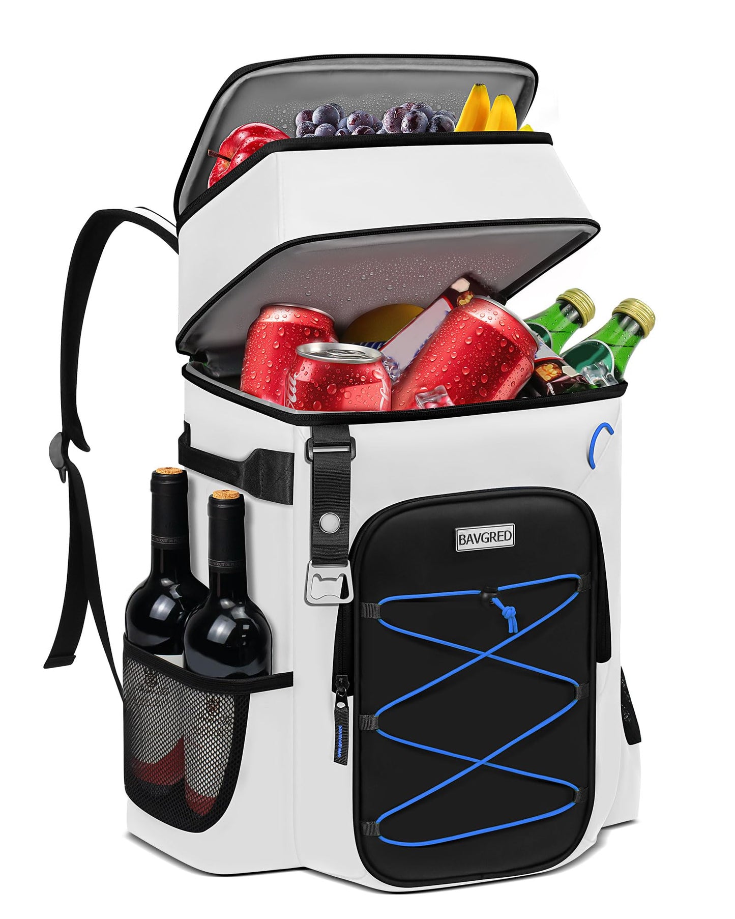 BAVGRED Cooler Backpack Insulated Leak Proof 30 Cans for Men Women,Waterproof Soft Cooler Bag，Lightweight Ice Chest Lunch Backpack for Beach Camping Picnic Travel Worksite Fishing