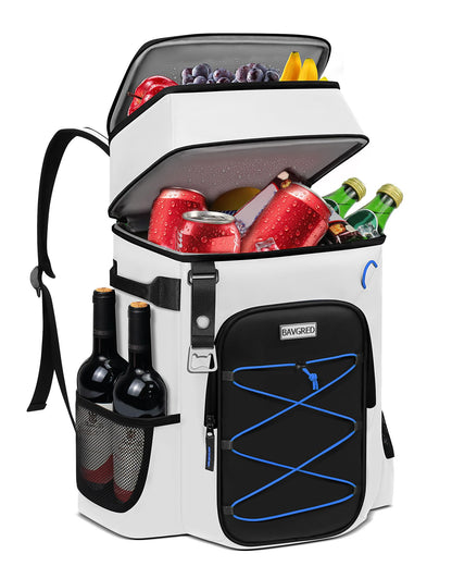 BAVGRED Cooler Backpack Insulated Leak Proof 30 Cans for Men Women,Waterproof Soft Cooler Bag，Lightweight Ice Chest Lunch Backpack for Beach Camping Picnic Travel Worksite Fishing