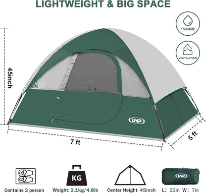 UNP Camping Shower Tent and 2 Person Camping Tent for Hiking Outdoor Fishing Portable