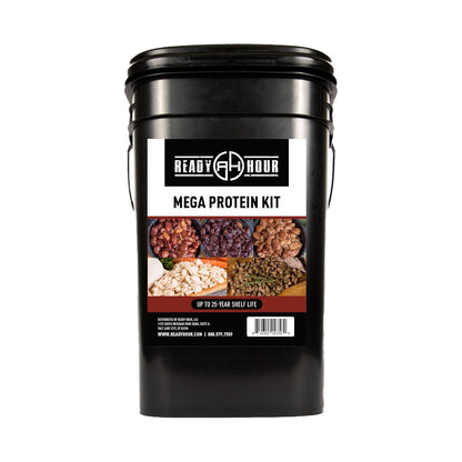 Ready Hour Mega Protein Kit with Real Freeze-Dried Meat (72 Servings), Freeze-Dried Chicken and Beef, Survival Food Storage, Emergency Preparedness, Emergency Prepper Kit, 30-Year Shelf Life Food