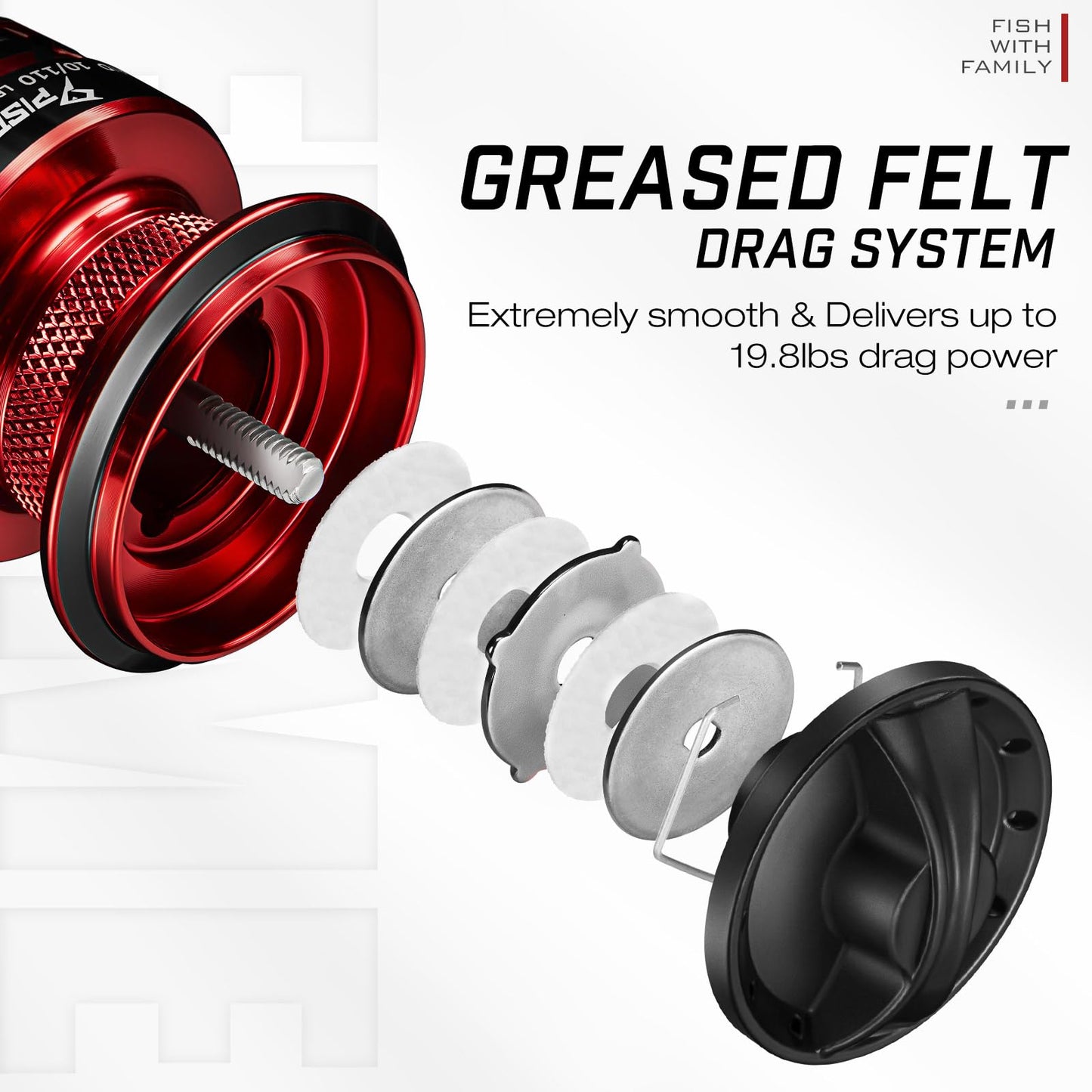 Piscifun Flame Spinning Reels, Lightweight 9+1BB Ultra Smooth Spinning Fishing Reels, 19.8LBs Max Drag, 2000, 3000, 4000, 5000 Series, Red & Blue