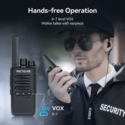 Retevis RT68 Walkie Talkies Rechargeable, Portable Two Way Radios 6 Pack with Six-Way Multi Gang Charger, Heavy Duty Walkie Talkie for Adults, Hands Free, Long Range, for School Restaurant Farm