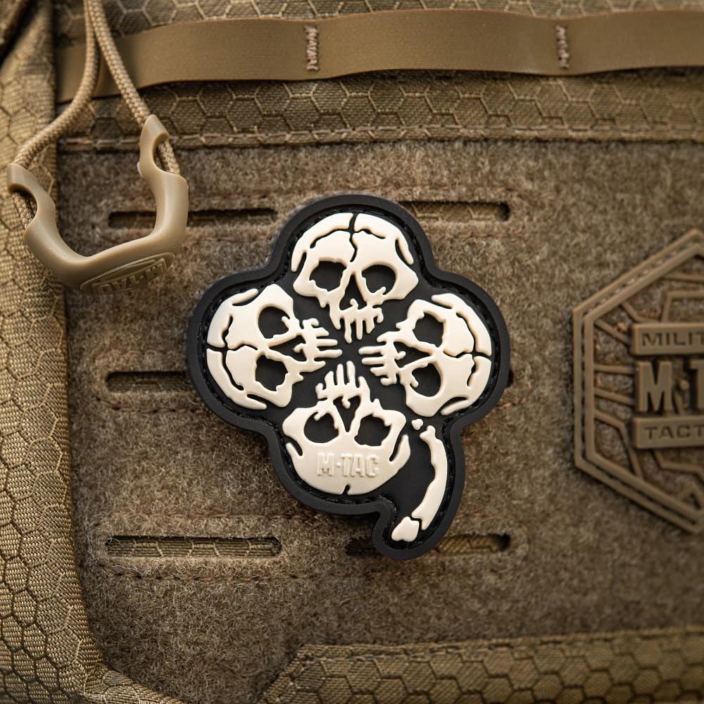 M-Tac Patch Clover with Skull 3D PVC