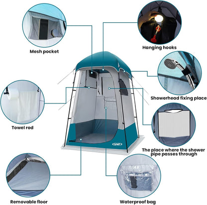 UNP Camping Shower Tent and 8 Person Camping Tent for Outdoor Hiking Fishing Portable